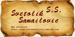 Svetolik Samailović vizit kartica
